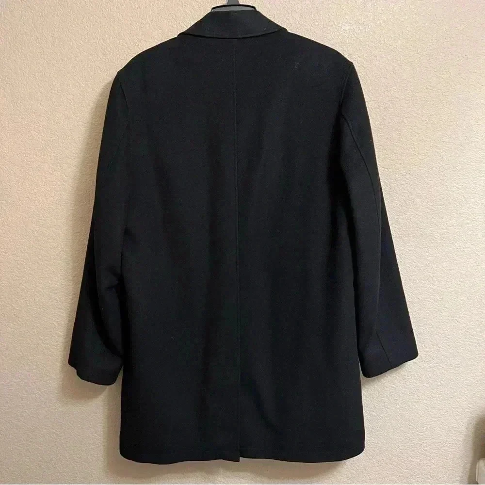 Cardinal of Canada Mens Jacket Medium Black Wool Blend Quilted Full Zip Overcoat - Picture 9 of 16